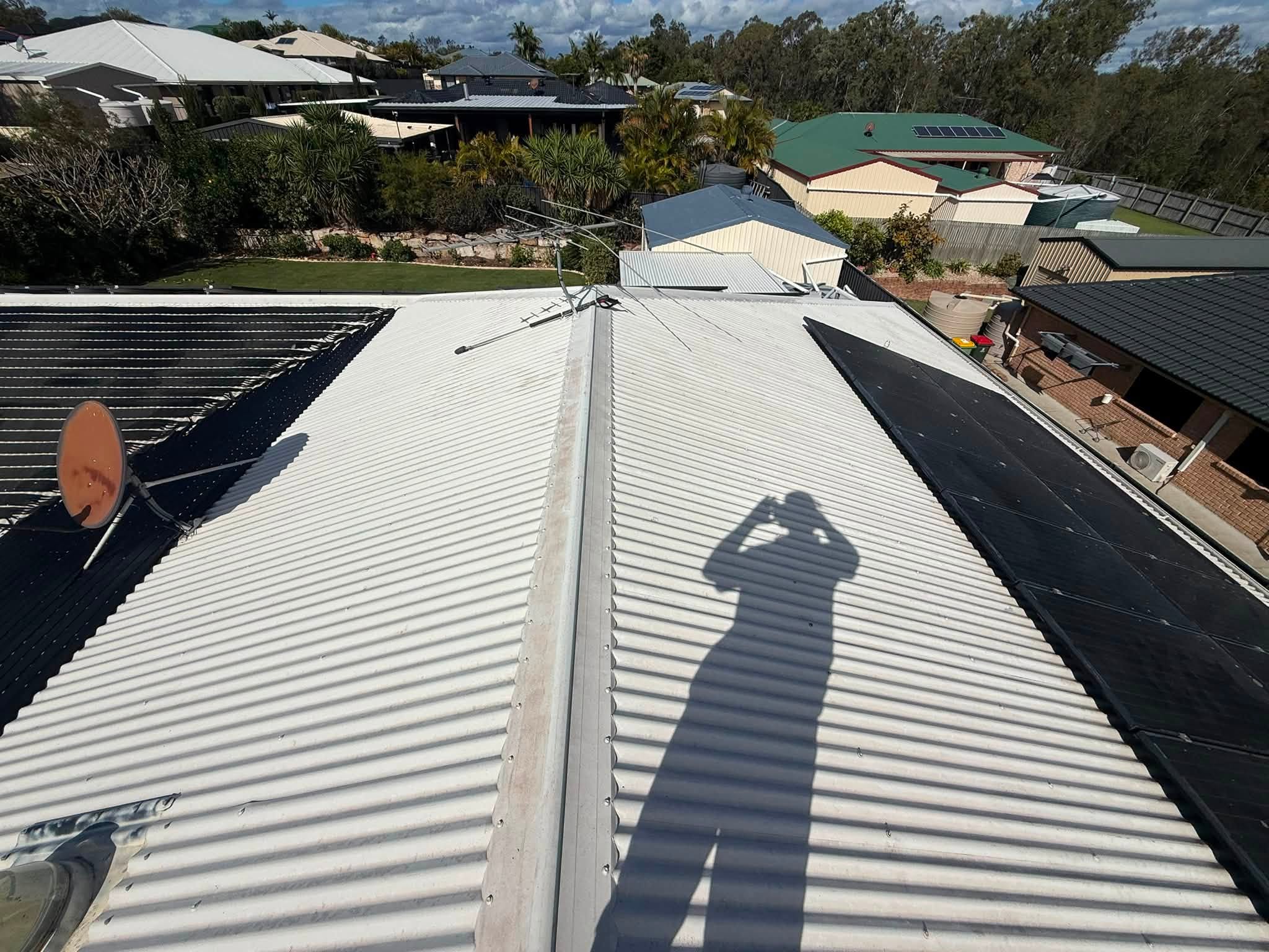 Roof cleaning after washing